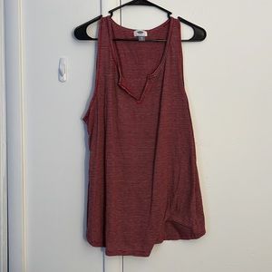 Red and White Striped Tank Top